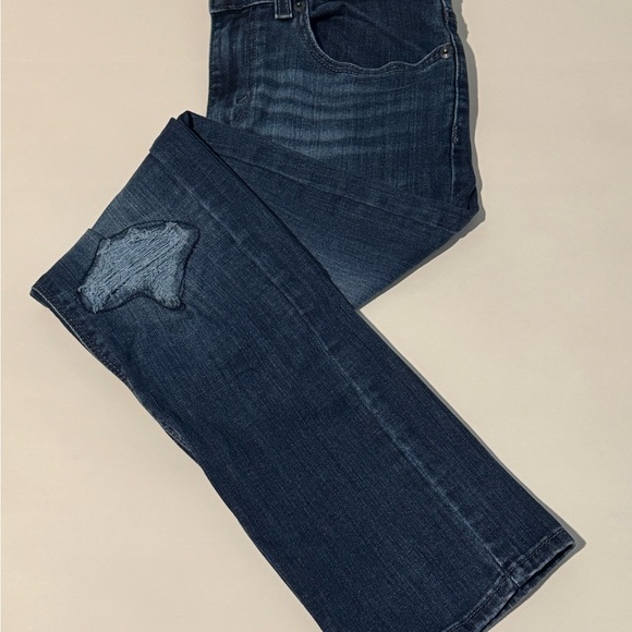 Signature by Levi Strauss Dark Blue Distressed Jeans - Picture 1 of 6
